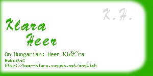 klara heer business card